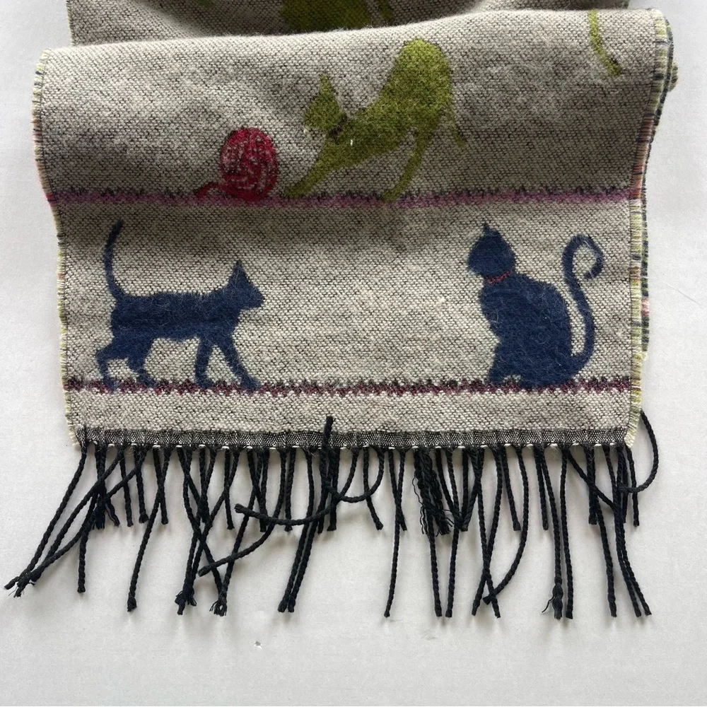 Jimmy Hourihan Fringed Scarf | Cats At Play